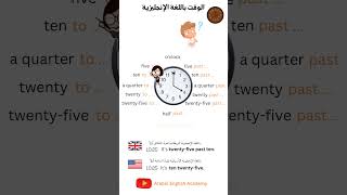 كيف تقول الوقت بالانجليزية (Telling the time in English) #انجليزي #اللغة_الانجليزية #learningarabic