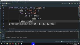 How to Get the smallest number from a list in Python