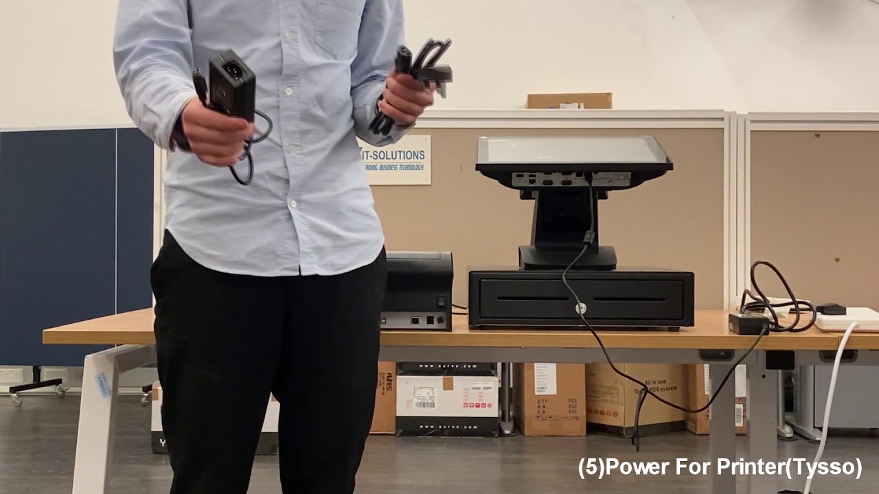 VDIT Beauty Salon How to connect printer, cash drawer to Tysso terminal YouTube