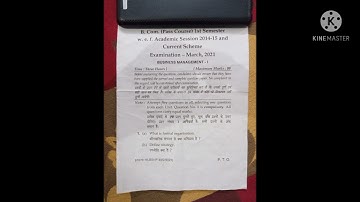 MDU b.com business management question paper 2021