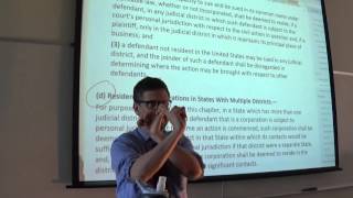 Civil Procedure review, Fall 2015 (Nathenson): Venue, transfer, forum non conveniens, Part 5 of 5