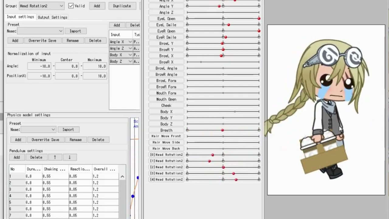 Small Animation Breathing + Hair Physics test