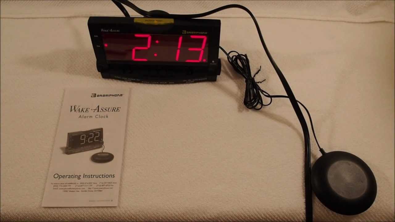 Wake Assure Alarm Clock Ameriphone Audio Lamp Shaker Snooze Plantronics Clarity