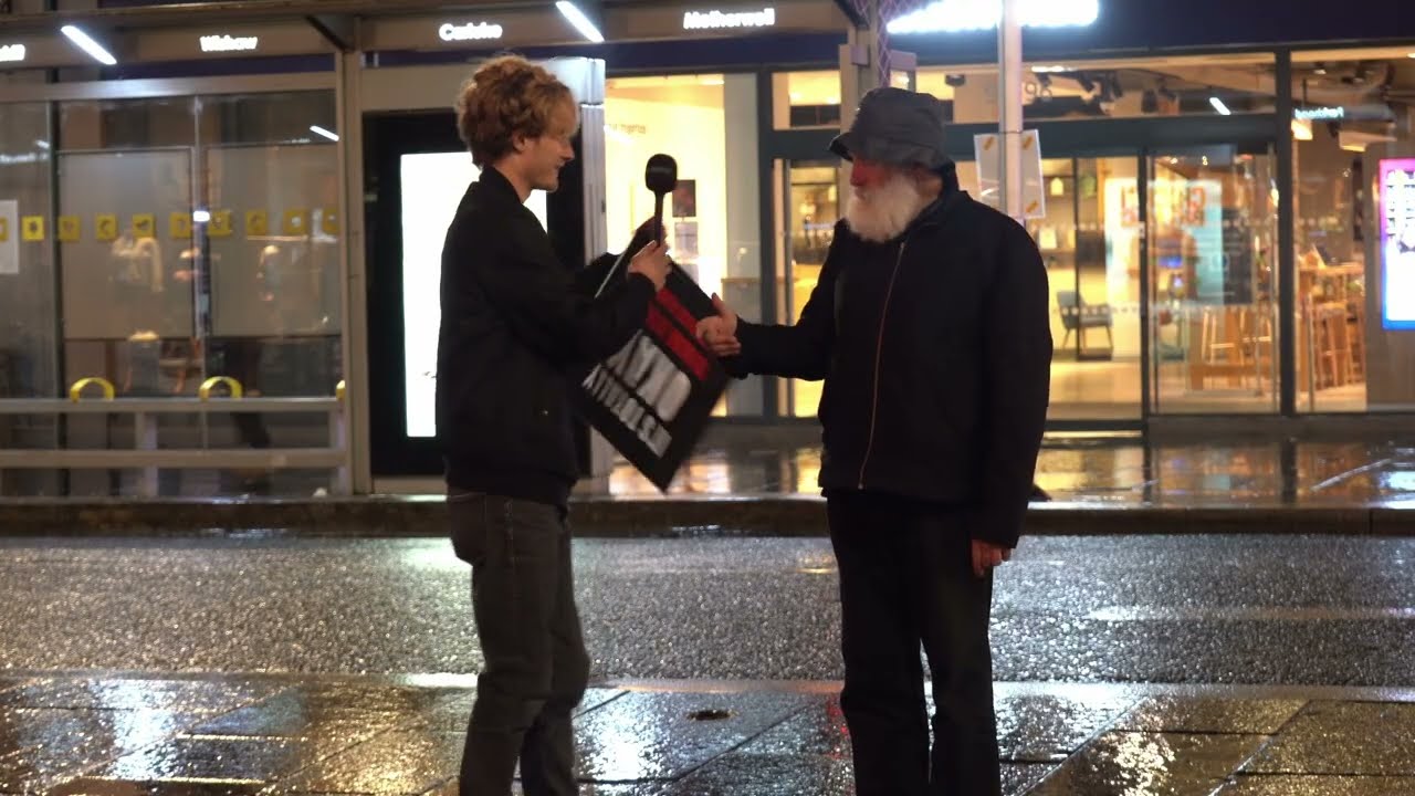 Old Boxer Goes Vegan On The Spot