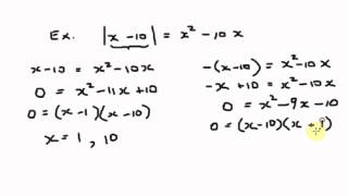 Solving Absolute Value Equations - Algebra Part 2