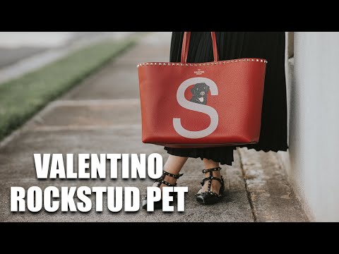 VALENTINO GARAVANI ROCKSTUD PET CUSTOMIZABLE N/S TOTE BAG