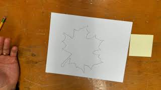 Step THREE: Leaf Zentangle Lesson (Trace Leaf on Paper)