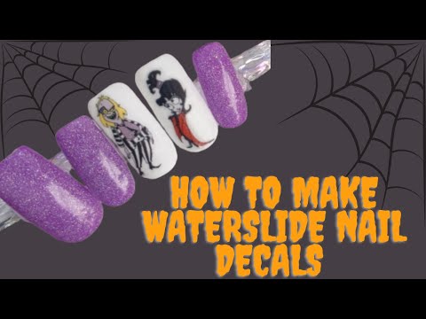 Waterslide Nail Decals at Home: Beetlejuice Nails Edition - DIY Tutorial