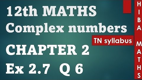 12th maths exercise 2.7 question 6 | TN class 12 maths chapter 2 | hiba maths
