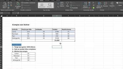 SOLVER en Excel Ejercicio simple : la potente herramienta de análisis