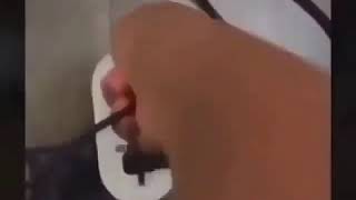 Man talks to the power through microphone