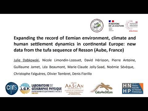 Expanding the record of Eemian environment, climate and human - Julie Dabkowski & al. | QUATERNAIRE