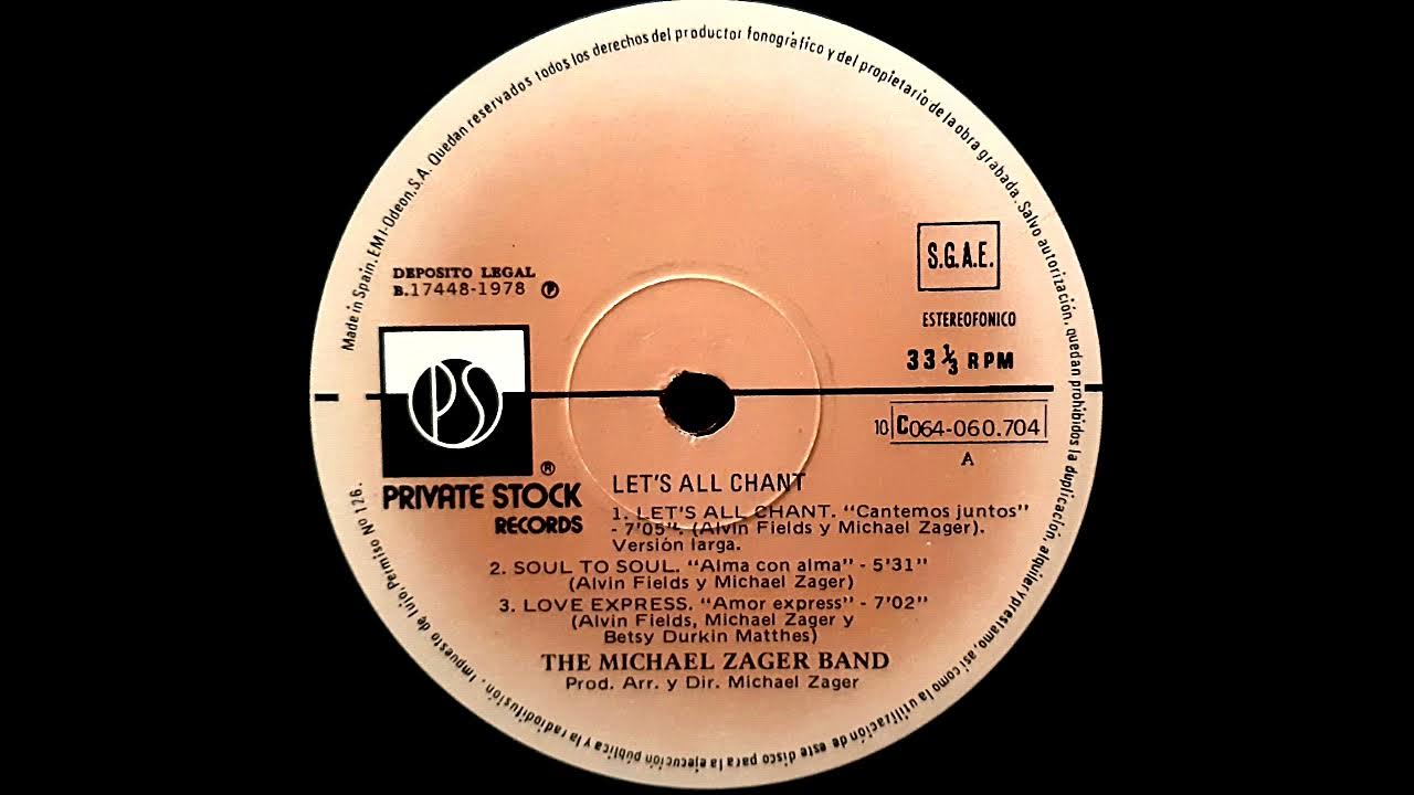 The Michael Zager Band - Let's All Chant (1977) Long 12" Version Vinyl HQ The Michael Zager Band - Let's All Chant (1977) Long 12" Version Vinyl HQ
