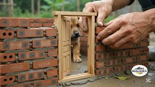 Stray Dog Gets a Tiny Dream House  Miniature Construction Timelapse |DIY Build #shorts #construction