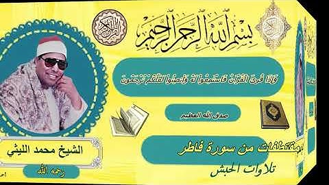 مقتطفات من سورة فاطر الشيخ محمد الليثي رحمه الله