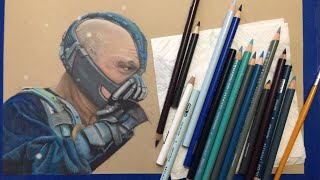 LIVE DRAWING | Bane vs. Batman with Prismacolor Pencils|| Come hangout! screenshot 4