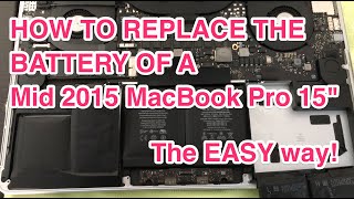 Mid 2015 MacBook Pro Retina Battery Replacement 15" - The EASY way!  Tips and tricks! screenshot 3