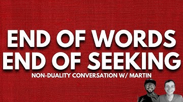 End of words is end of seeking 1:1 w/ Martin |  #Nonduality