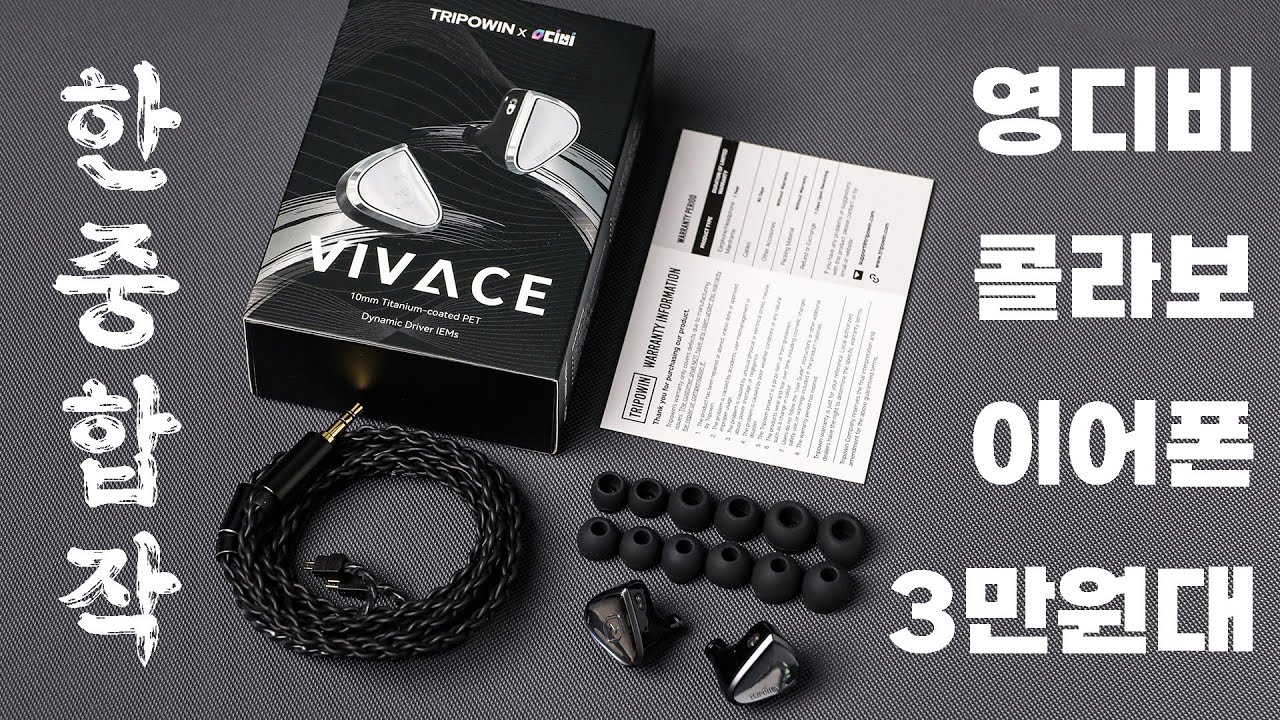 영디비 x TRIPOWIN 콜라보 이어폰 VIVACE? 근데 3만원대? Producer dk 의 평가는?
