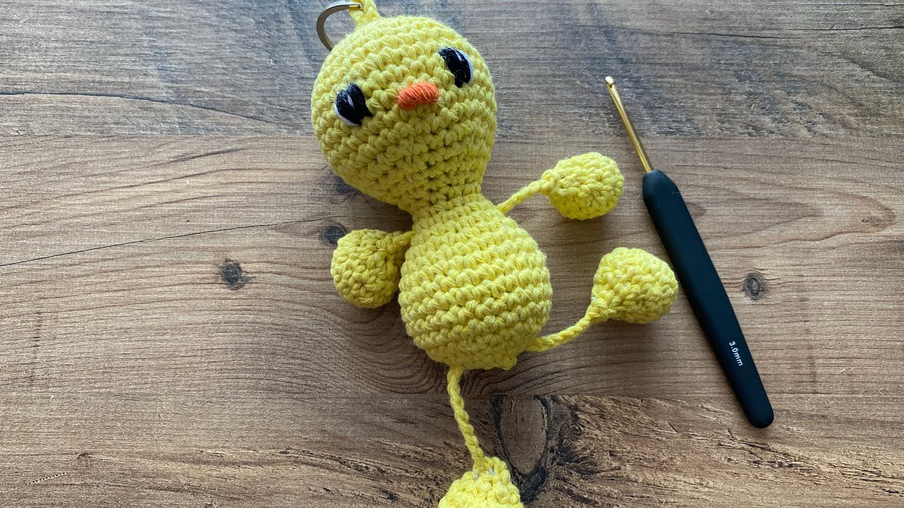 Hareketli civciv anahtarlık veya çanta süsü #songülcrochet #crochet #amigurumi #keychain 