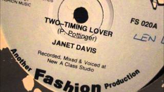 Janet Davis - Two timing lover. 1989. (12" Reggae/Lovers Rock)