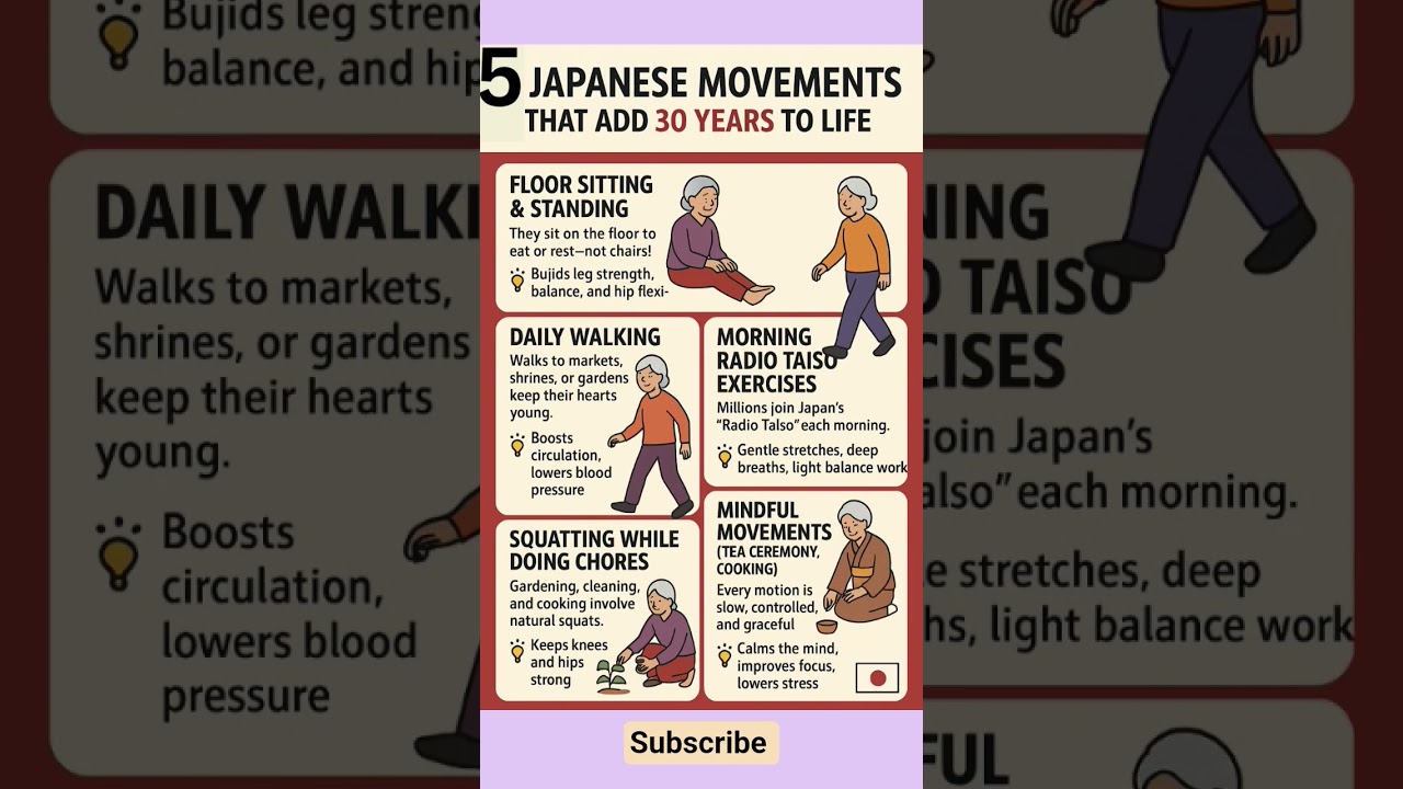 5 Japanese Movements That Add 30 Years to Life