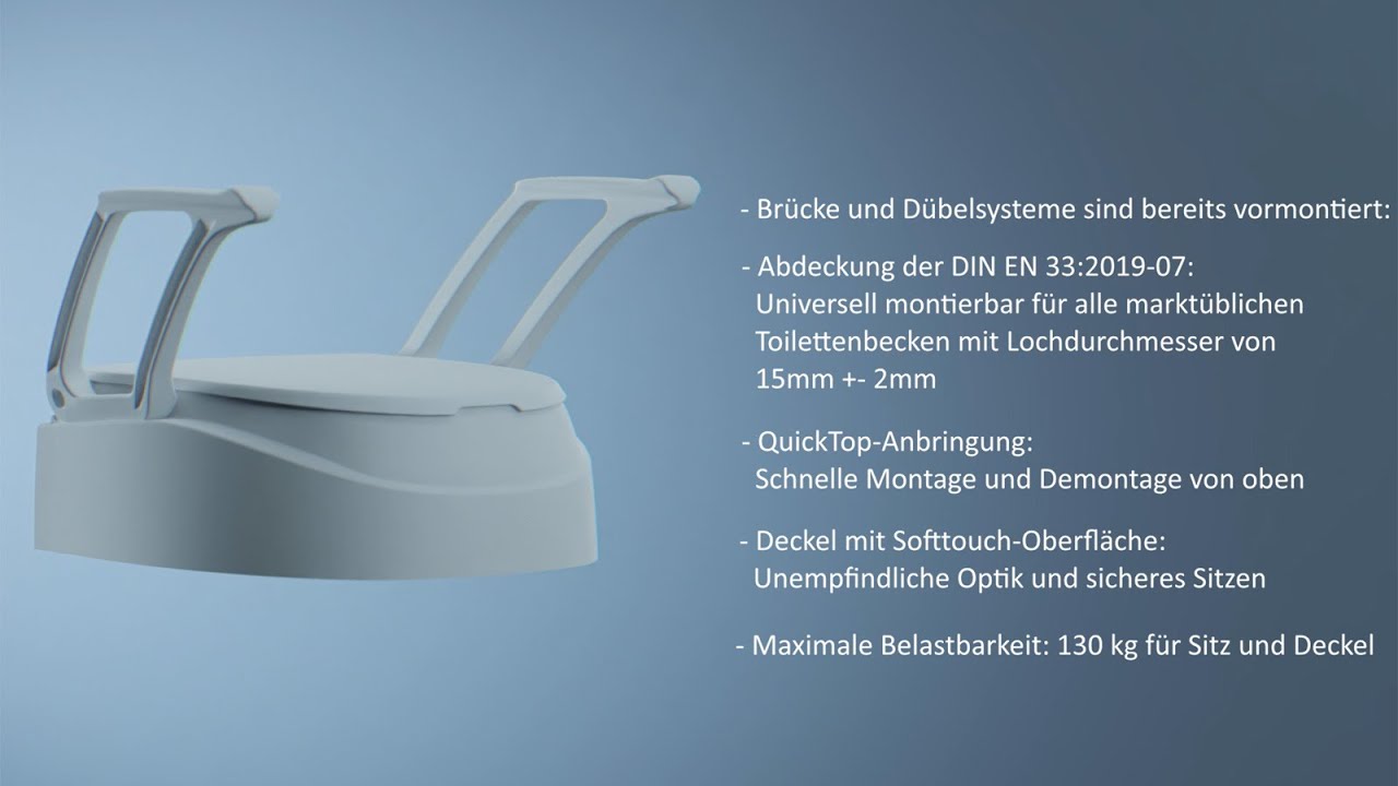 RUSSKA Toilettensitzerhöhung QuickTop mit Armlehnen