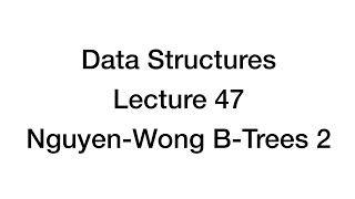 CoSc 320 Lecture 47