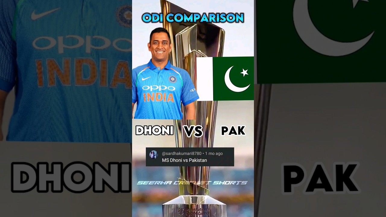Ms Dhoni vs PAK Team ODI Stats Comparison 