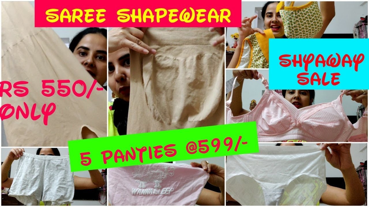 5 Panties @599, Get 2 Panties Free, Buy Shyaway Saree Shapewear Get 250  Cashback