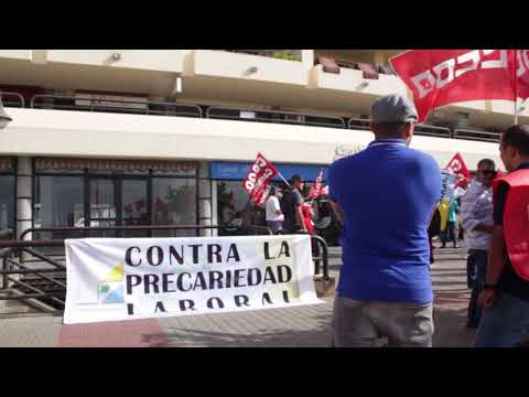 Concentración trabajadores Canal Gestión Lanzarote