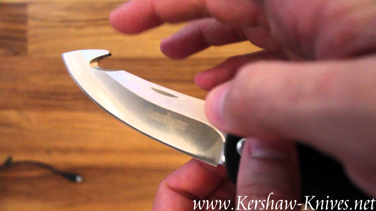 Kershaw Northside Hunter Gut Hook Knife 1090GH Demo YouTube