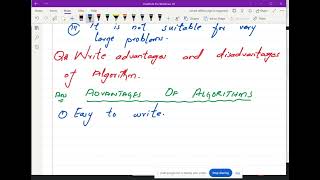 Class 10th| Computer Algorithm and Flow chart| Advantages and disadvantages| Most Important| PAH Aca