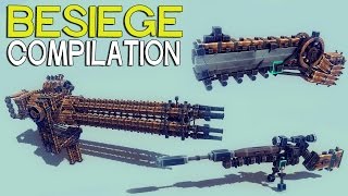 ►Besiege Compilation - Interesting Guns and Mechanisms