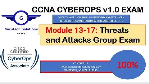 CyberOps Modules 13-17: Threats and Attacks Group Exam | CCNA CyberOps Exam Answers