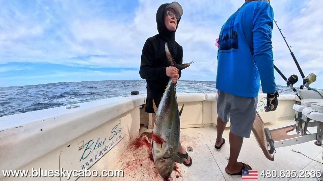 Cabo Fishing Highlights: Big Yellowfin Tuna Caught by a Kid