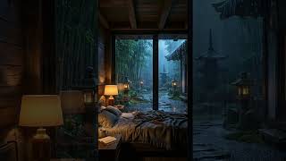 Rainy Japanese Zen Garden Retreat 🌧️ Cozy Sleep & Relaxing Ambience #shorts