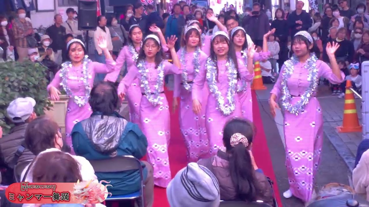 【４K】『ゆったりとしたミヤンマー舞踊』『富士さくら学校の生徒による演舞』【多文化共生イベント 『春節祭』 in NUMAZU 仲見世商店街】2026.2.23（月)