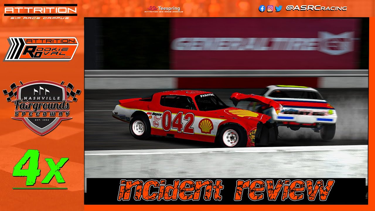 Attrition: Sim Race Campus - Rookie Oval Series - 2021s3 - Round 8 - Nashville - Incident Review