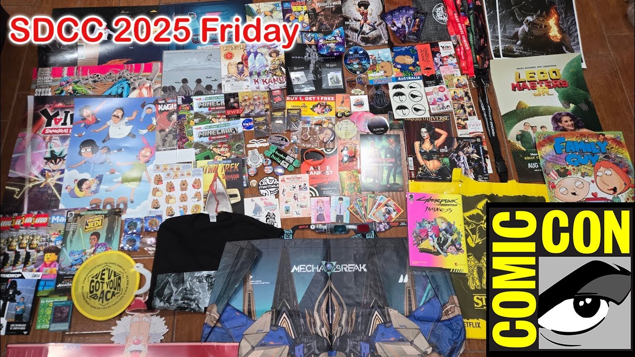 AMAZING SWAG haul Friday at SDCC San Diego Comic Con 2025