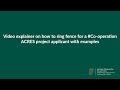 Video explainer on how to ring fence for a #Co-operation ACRES project applicant with examples
