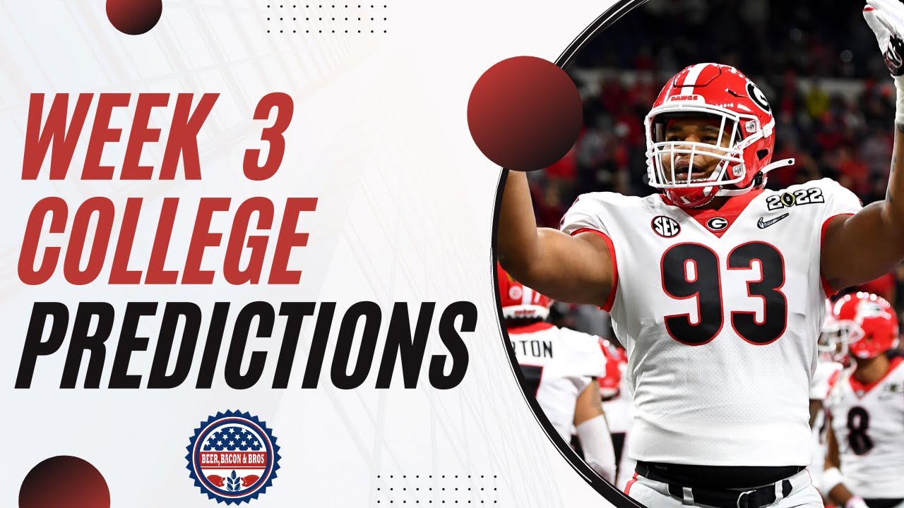 College Football Week 3 Predictions - YouTube