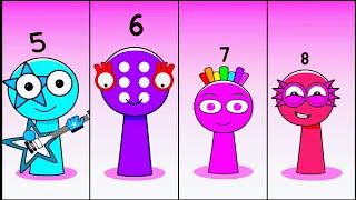 Sprunki Oc Numberblocks5,6,7,8 Phase 4 #sprunki #incredibox #numberblocks