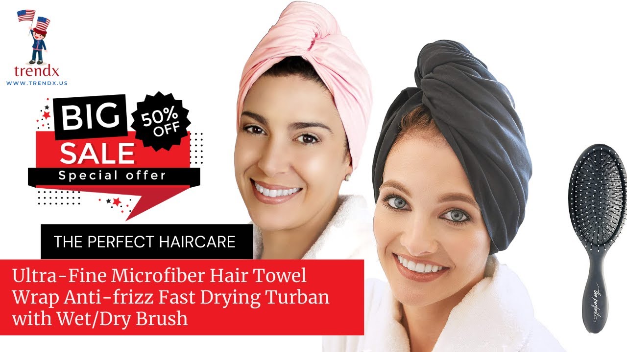 The Perfect Haircare Ultra Fine Microfiber Hair Towel Wrap Anti Frizz
