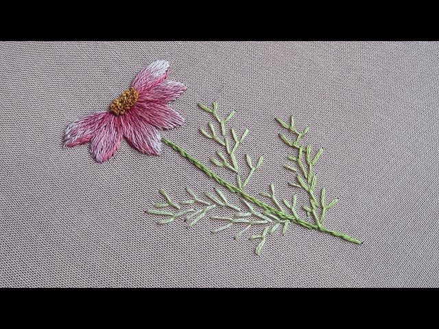 Floral hand embroidery. Free pattern to print 