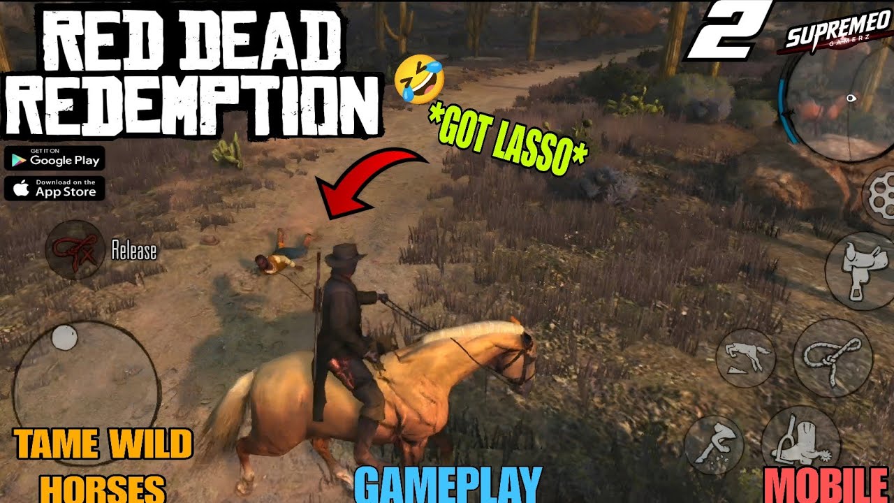RED DEAD REDEMPTION MOBILE GAMEPLAY : How to Get LASSO & Tame a Wild Horse 🤯 I  RDR Android Gameplay