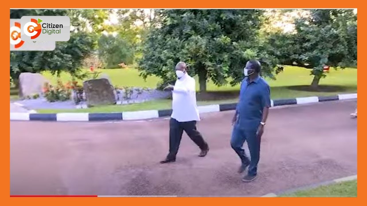 Raila Odinga visits Ugandan President Yoweri Museveni at State House Entebbe