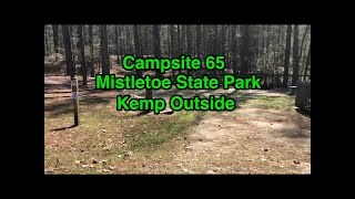 A Video View of Campsite 65 at Mistletoe State Park