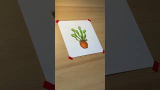Painting my Venus fly trap for my wall! #shorts