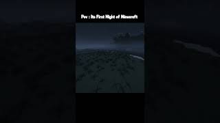 The First Night of Minecraft #gaming  #fypシ #first  #night #minecraft #foryou